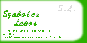 szabolcs lapos business card